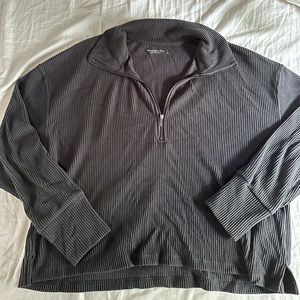Abercrombie and Fitch ribbed quarter zip